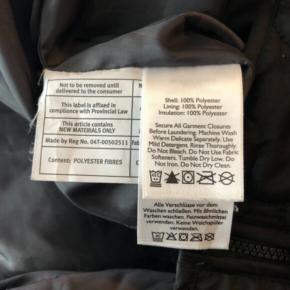 Eddie Bauer Womens M Black Quilted Jacket Diamond Pattern Full Zip Pockets - Picture 4 of 5